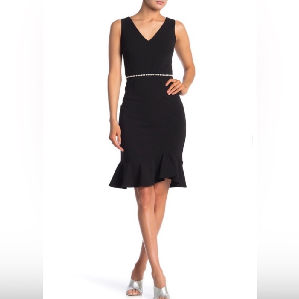 NWT Betsey Johnson Black Pearl Waist Dress Womens Sz 6
